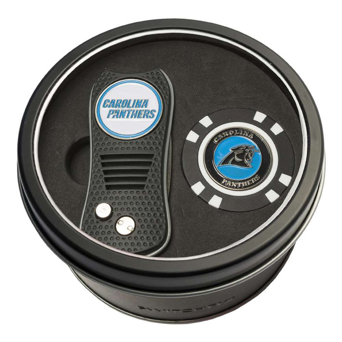 Carolina Panthers Golf Tin Set - Switchblade, Golf Chip