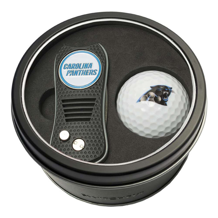 Carolina Panthers Golf Tin Set - Switchblade, Golf Ball
