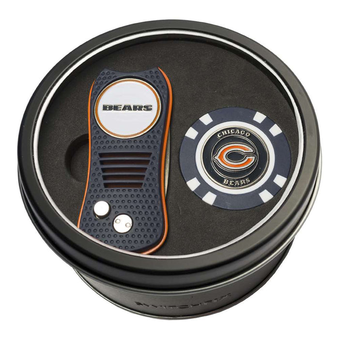 Chicago Bears Golf Tin Set - Switchblade, Golf Chip