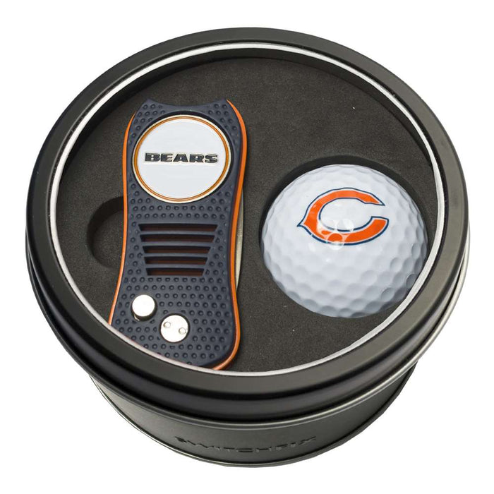 Chicago Bears Golf Tin Set - Switchblade, Golf Ball