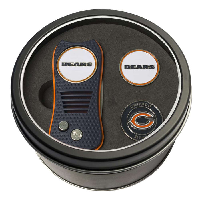 Chicago Bears Golf Tin Set - Switchblade, 2 Markers 30559