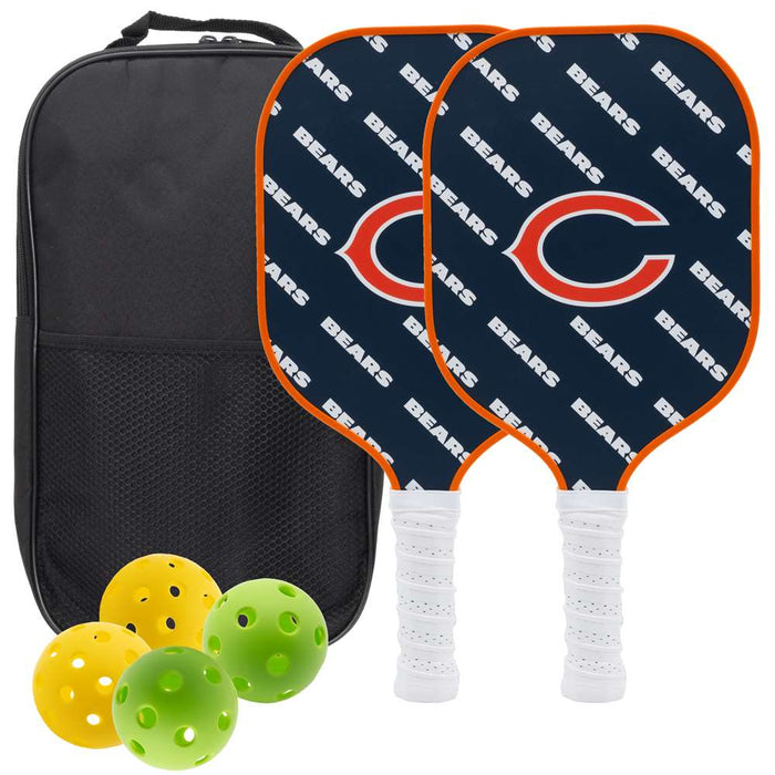 Chicago Bears Carbon Fiber Pickleball Paddle Set 637556200976