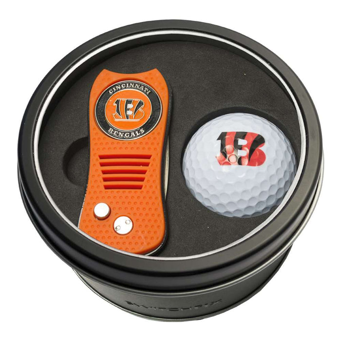 Cincinnati Bengals Golf Tin Set - Switchblade, Golf Ball