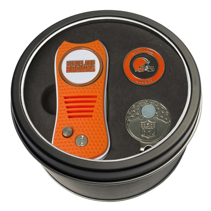Cleveland Browns Golf Tin Set - Switchblade, Cap Clip, Marker 30757