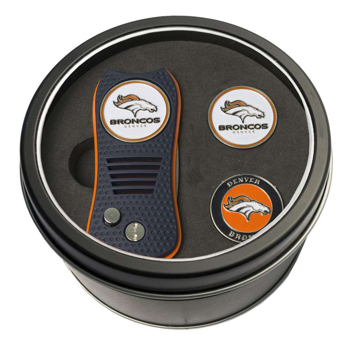Denver Broncos Golf Tin Set - Switchblade, 2 Markers 30859