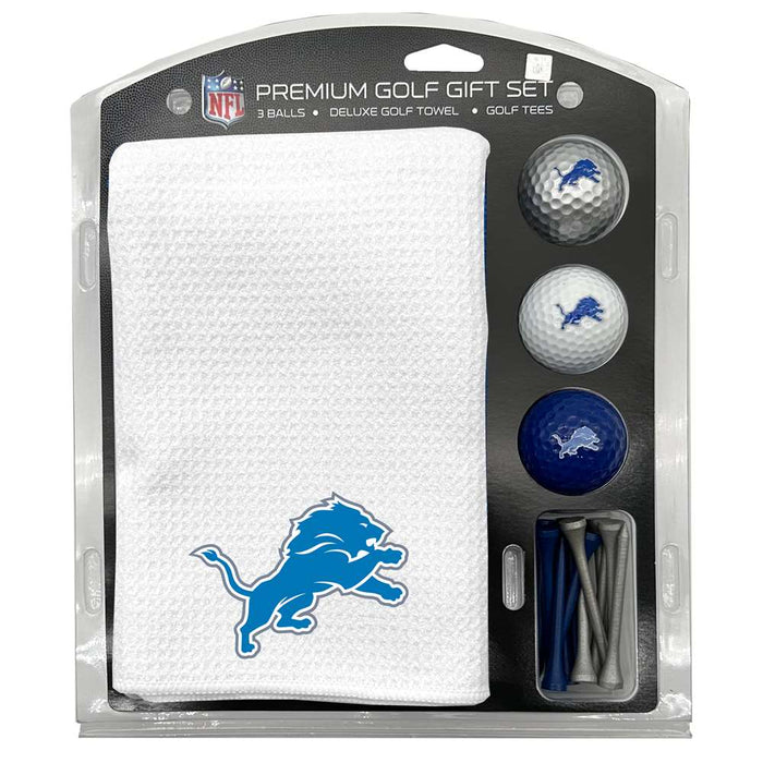 Detroit Lions 16" X 40" Microfiber Towel Golf Gift Set - White