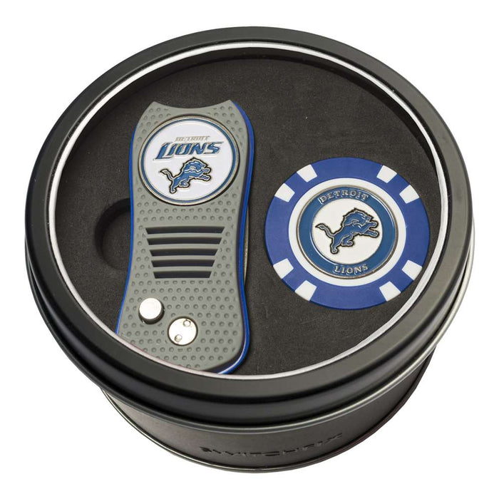 Detroit Lions Golf Tin Set - Switchblade, Golf Chip