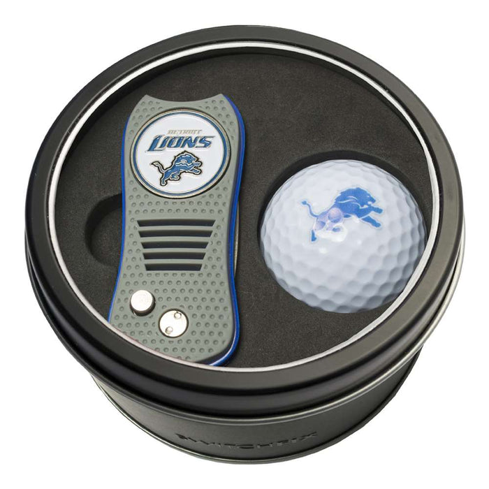 Detroit Lions Golf Tin Set - Switchblade, Golf Ball