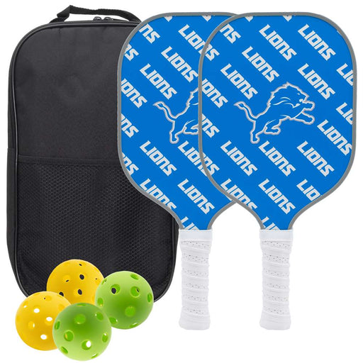 Detroit Lions Carbon Fiber Pickleball Paddle Set 637556200976