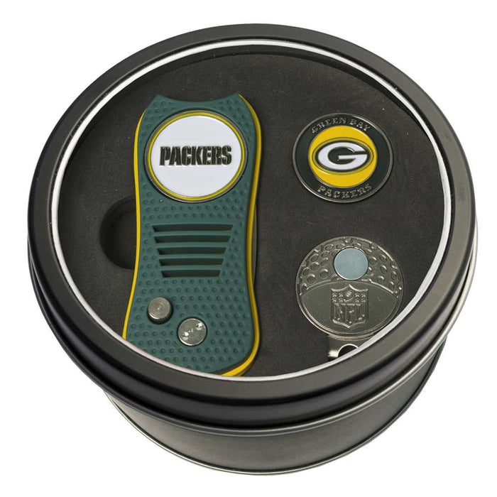 Green Bay Packers Golf Tin Set - Switchblade, Cap Clip, Marker 31057