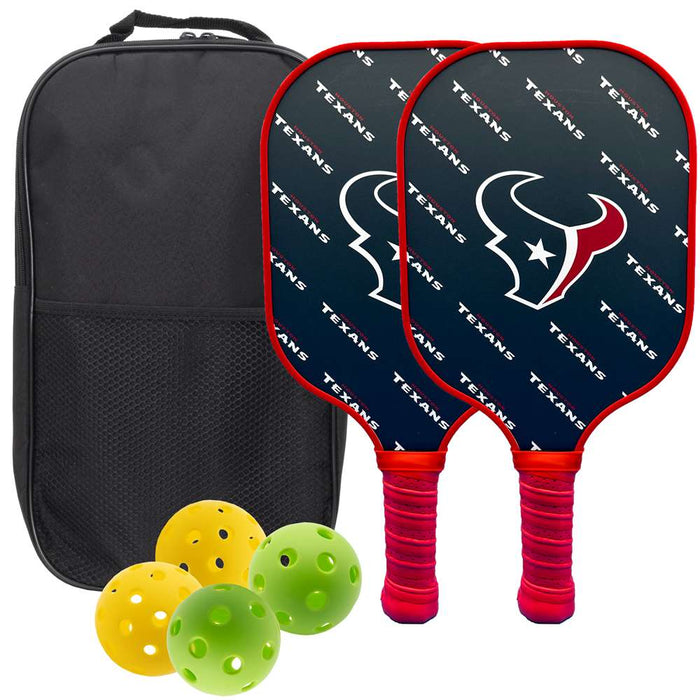 Houston Texans Carbon Fiber Pickleball Paddle Set 637556200976