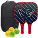 Houston Texans Carbon Fiber Pickleball Paddle Set 637556200976