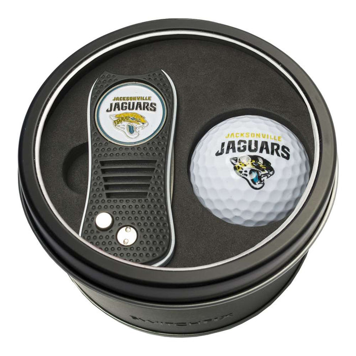 Jacksonville Jaguars Golf Tin Set - Switchblade, Golf Ball
