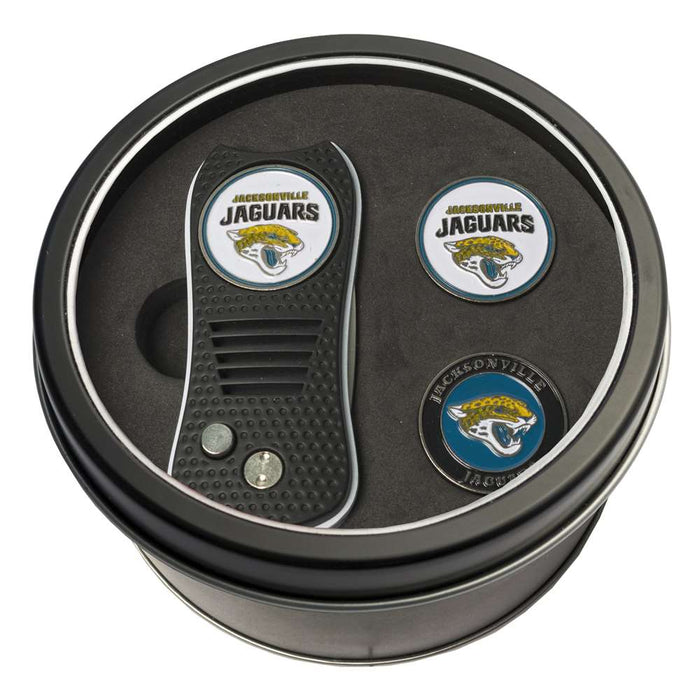 Jacksonville Jaguars Golf Tin Set - Switchblade, 2 Markers 31359