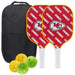 Kansas City Chiefs Carbon Fiber Pickleball Paddle Set 637556200976