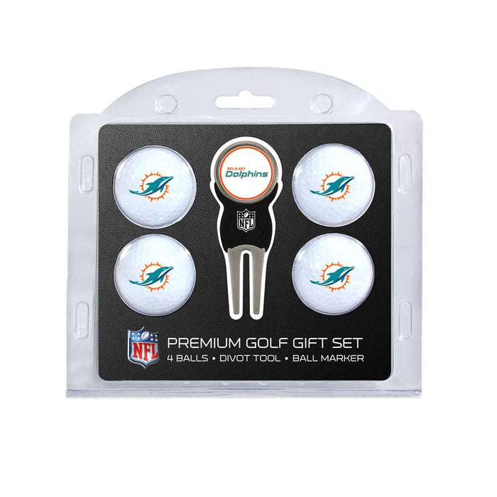 Miami Dolphins Golf 4 Ball Gift Set 31506
