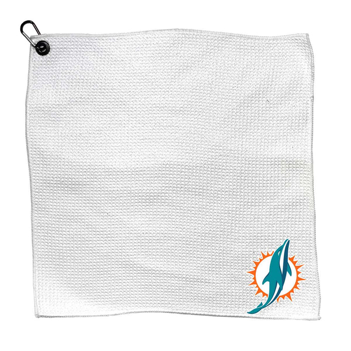 Miami Dolphins Microfiber Towel - 15" x 15" (White)
