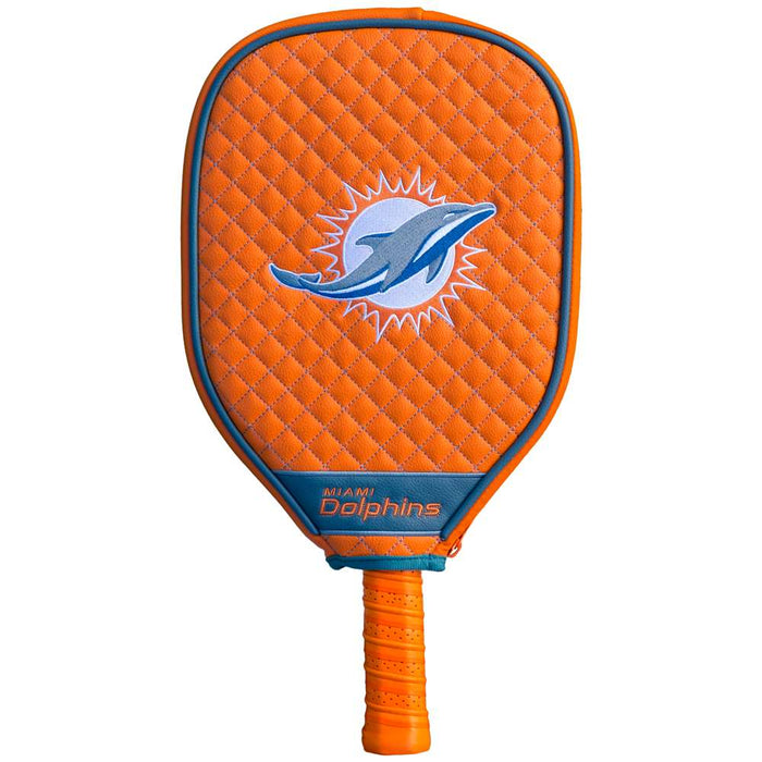 Miami Dolphins Quilted Pickleball Paddle Cover