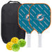 Miami Dolphins Carbon Fiber Pickleball Paddle Set 637556200976