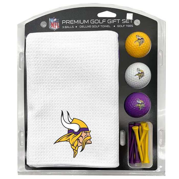 Minnesota Vikings 16" X 40" Microfiber Towel Golf Gift Set - White