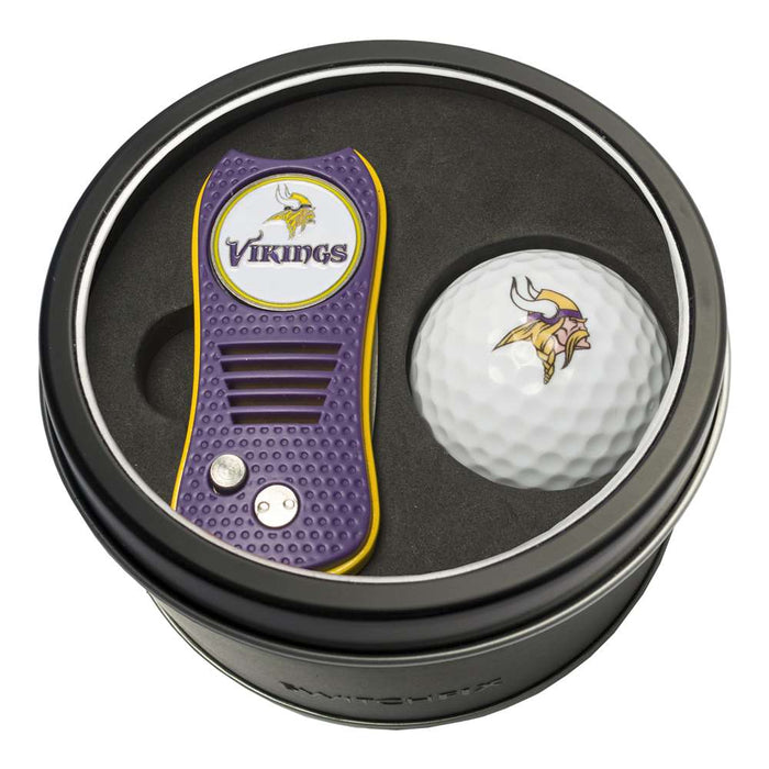 Minnesota Vikings Golf Tin Set - Switchblade, Golf Ball
