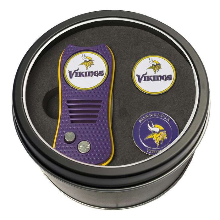 Minnesota Vikings Golf Tin Set - Switchblade, 2 Markers 31659