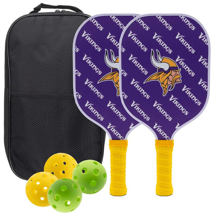Minnesota Vikings Carbon Fiber Pickleball Paddle Set 637556200976