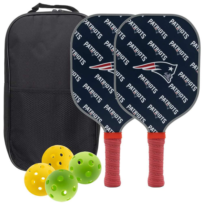 New England Pats Carbon Fiber Pickleball Paddle Set 637556200976