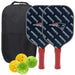 New England Pats Carbon Fiber Pickleball Paddle Set 637556200976