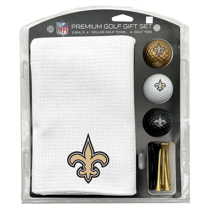 New Orleans Saints 16" X 40" Microfiber Towel Golf Gift Set - White