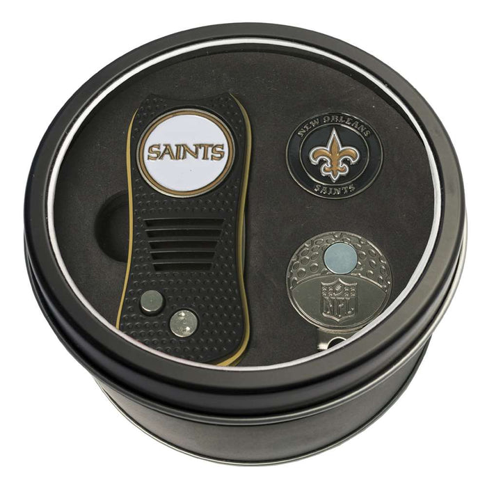 New Orleans Saints Golf Tin Set - Switchblade, Cap Clip, Marker 31857