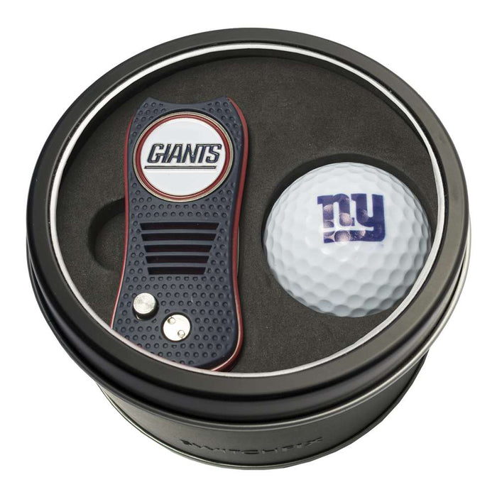 New York Giants Golf Tin Set - Switchblade, Golf Ball