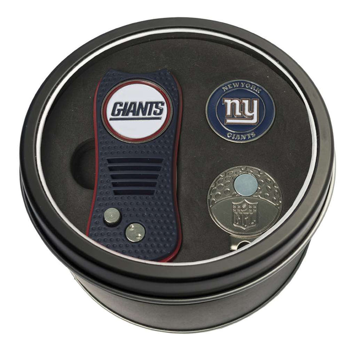 New York Giants Golf Tin Set - Switchblade, Cap Clip, Marker 31957