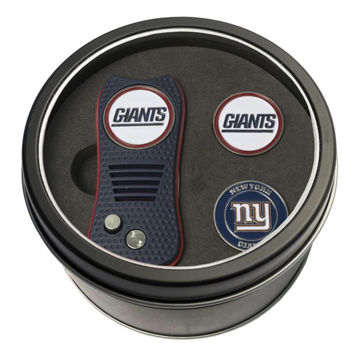 New York Giants Golf Tin Set - Switchblade, 2 Markers 31959
