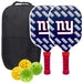 New York Giants Carbon Fiber Pickleball Paddle Set 637556200976
