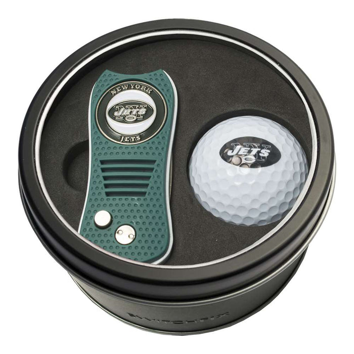 New York Jets Golf Tin Set - Switchblade, Golf Ball