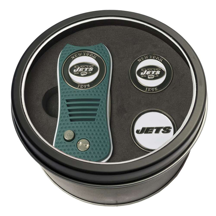 New York Jets Golf Tin Set - Switchblade, 2 Markers 32059