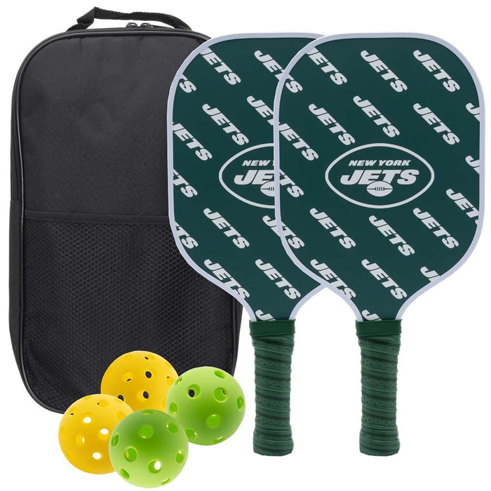 New York Jets Carbon Fiber Pickleball Paddle Set 637556200976