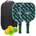 New York Jets Carbon Fiber Pickleball Paddle Set 637556200976