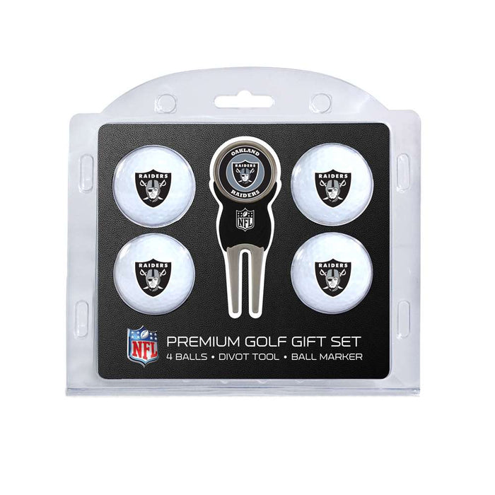 Oakland Raiders Golf 4 Ball Gift Set 32106