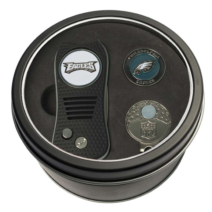 Philadelphia Eagles Golf Tin Set - Switchblade, Cap Clip, Marker 32257