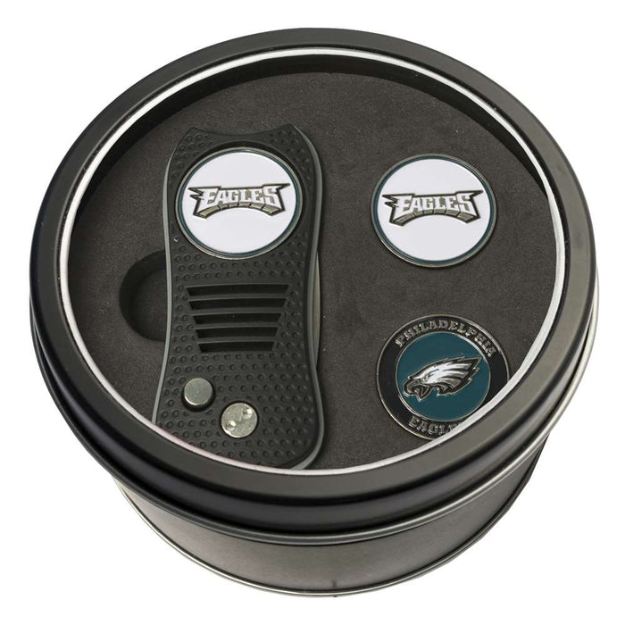 Philadelphia Eagles Golf Tin Set - Switchblade, 2 Markers 32259