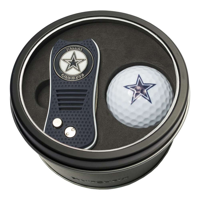 Dallas Cowboys Golf Tin Set - Switchblade, Golf Ball