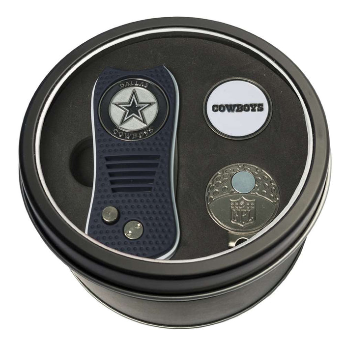 Dallas Cowboys Golf Tin Set - Switchblade, Cap Clip, Marker 32357