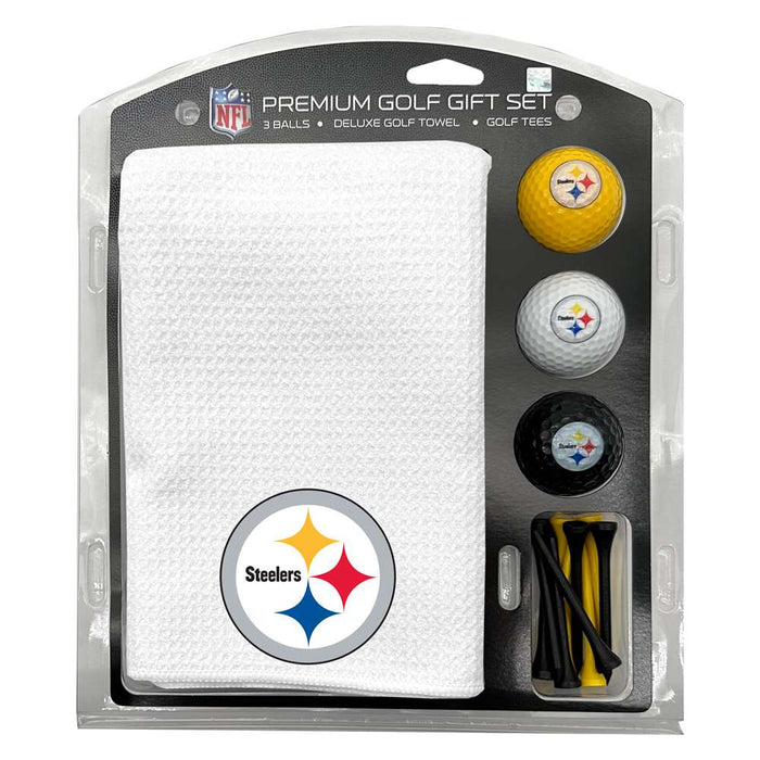 Pittsburgh Steelers 16" X 40" Microfiber Towel Golf Gift Set - White