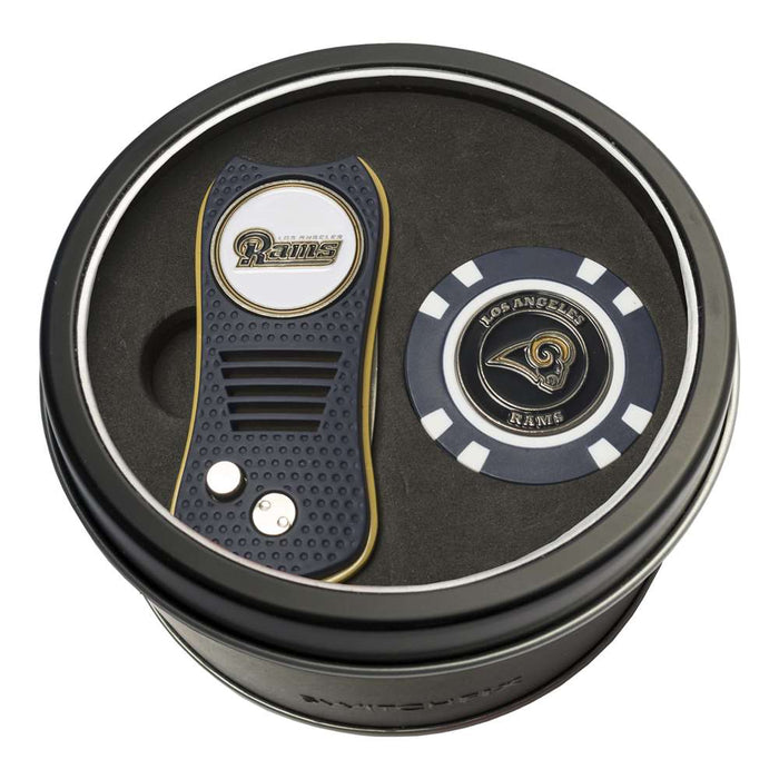 Los Angeles Rams Golf Tin Set - Switchblade, Golf Chip