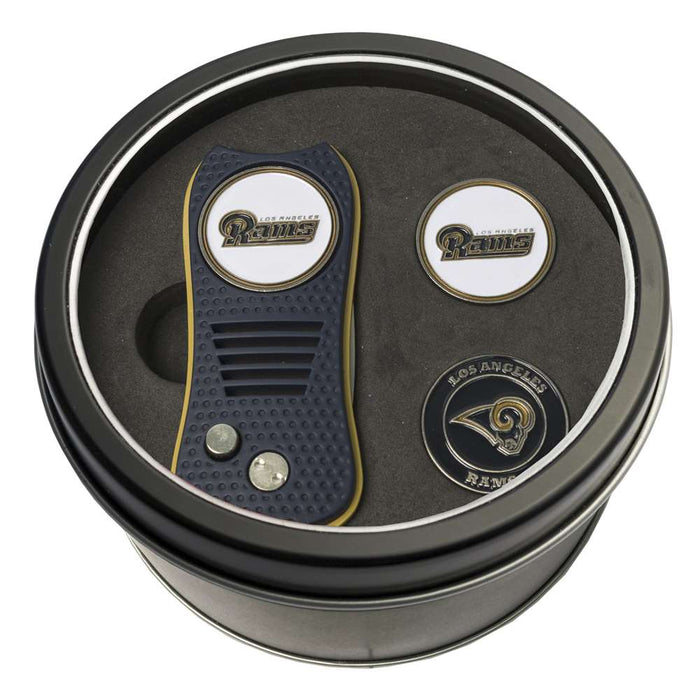 Los Angeles Rams Golf Tin Set - Switchblade, 2 Markers 32559