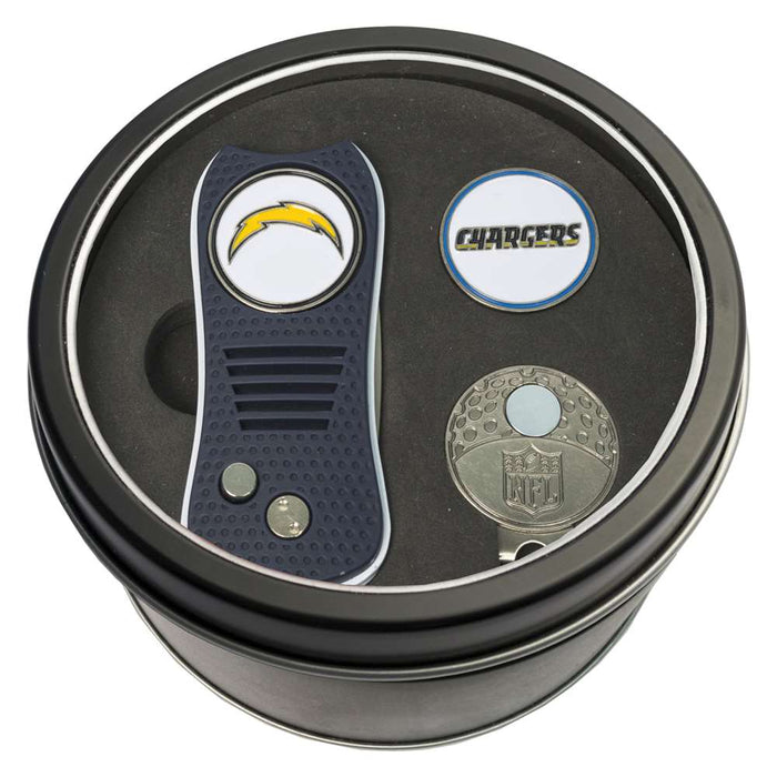 Los Angeles Chargers Golf Tin Set - Switchblade, Cap Clip, Marker 32657