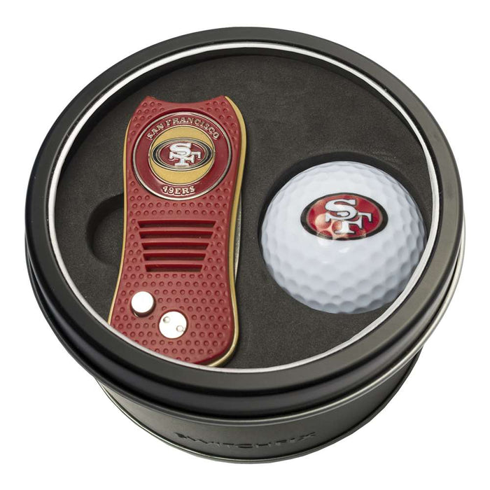 San Francisco 49ers Golf Tin Set - Switchblade, Golf Ball
