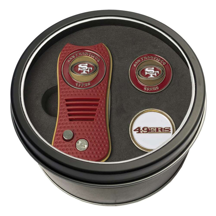 San Francisco 49ers Golf Tin Set - Switchblade, 2 Markers 32759